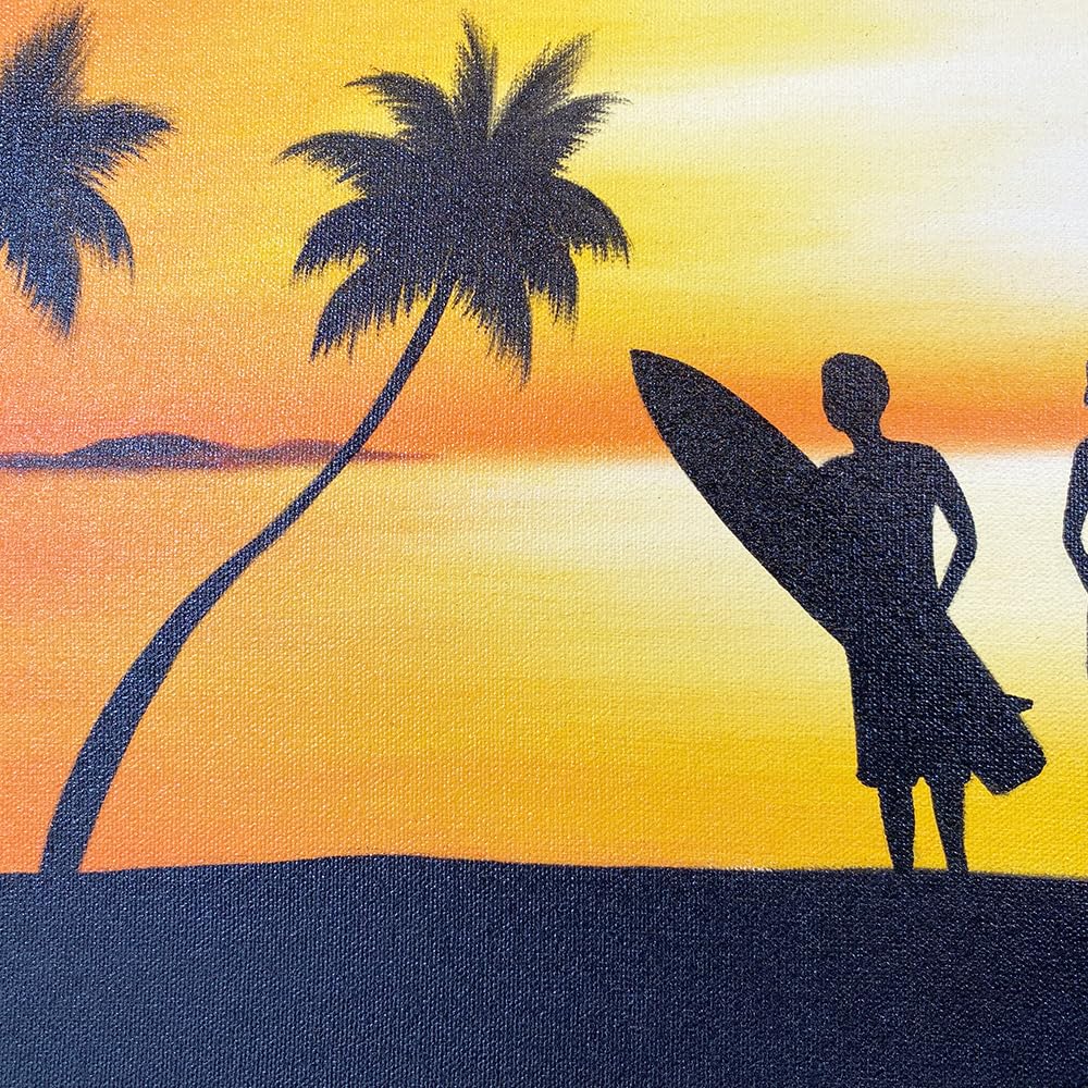 油絵アートハワイサンセット海の絵