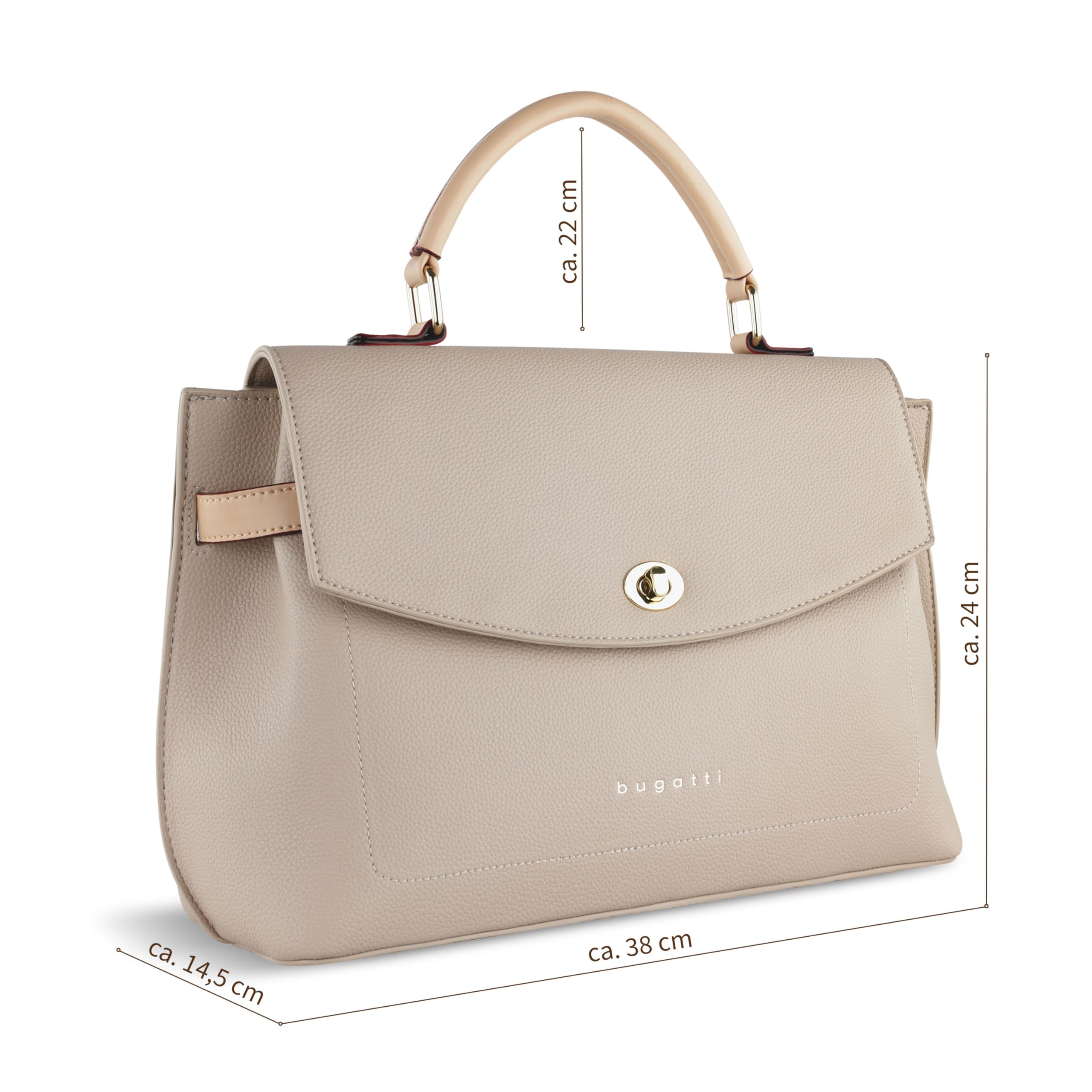 bugatti Ella – Bolso urbano de piel sintética para mujer, bolso de mano y bandolera