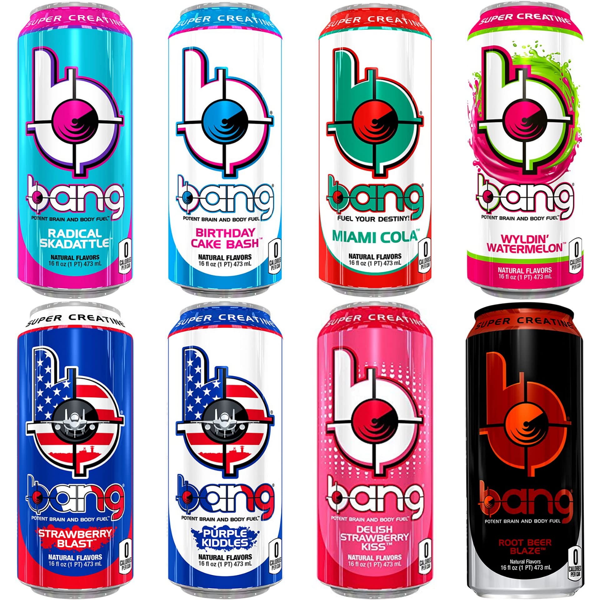 ADVENTURE BOX Bang Energy Drink, 0 Calories, Sugar Free with Super