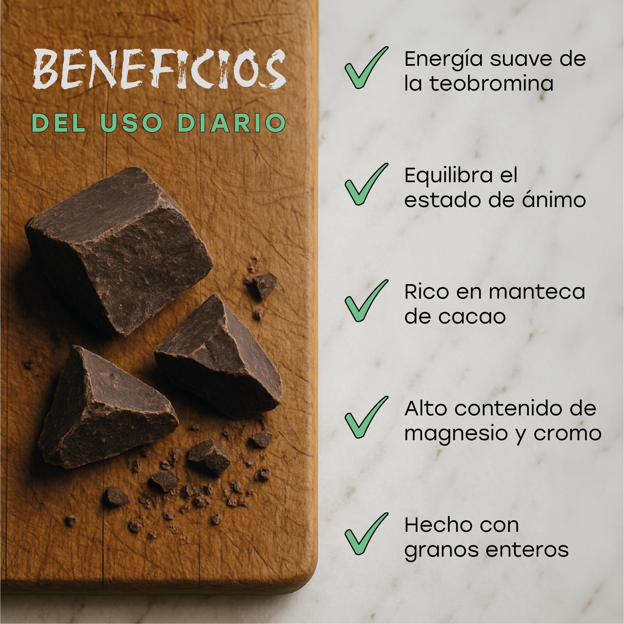 Pasta de Cacao Ceremonial Ecuatoriano 500 g – Grano Nacional – El Chocolate para Beber Más Antiguo del Mundo – Bloque de Cacao Ceremonial Puro