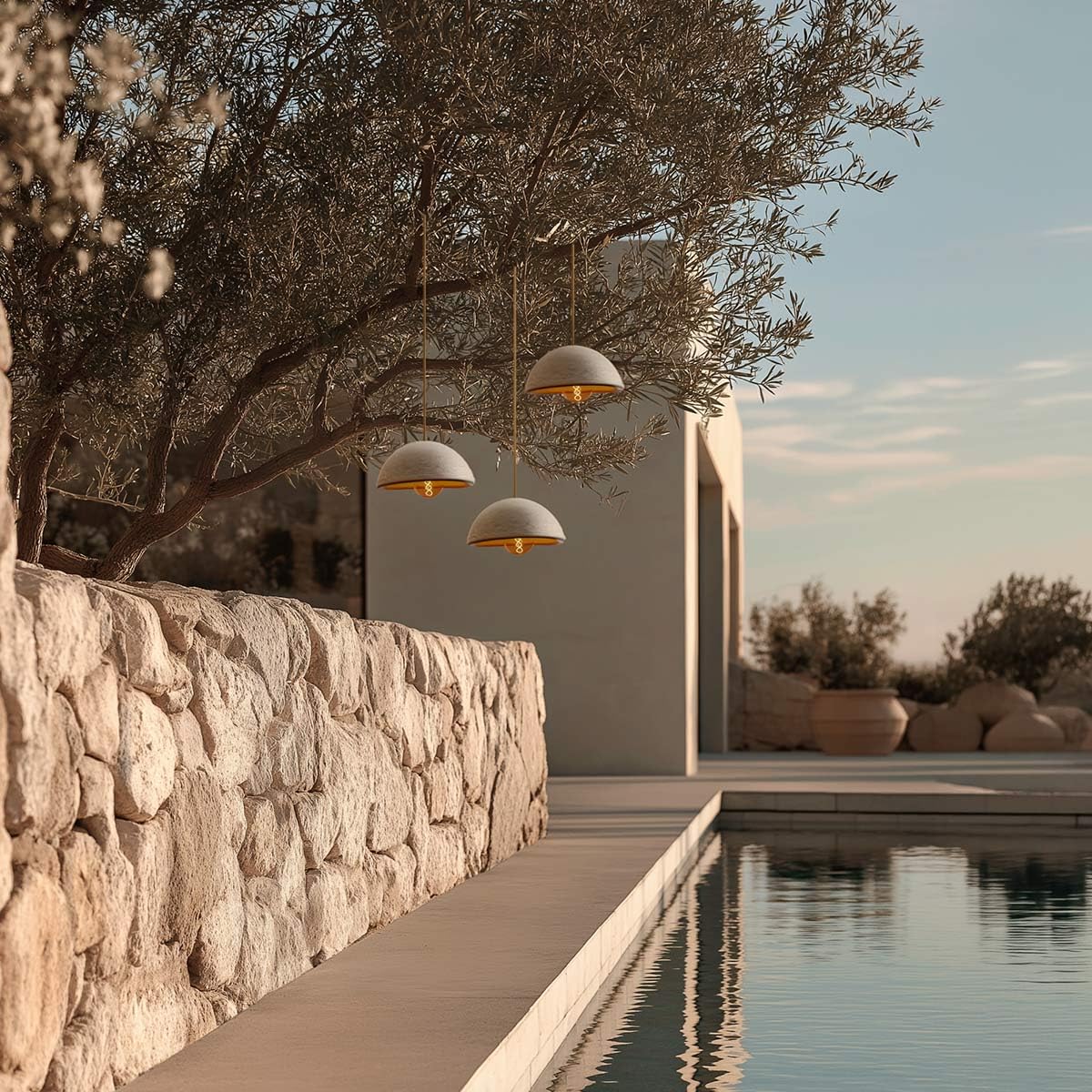 newgarden LUNA - Lampada a sospensione senza fili, ricaricabile con lampadina LED portatile, con luce regolabile, per interni ed esterni, protetta, terrazza o giardino (Beige)