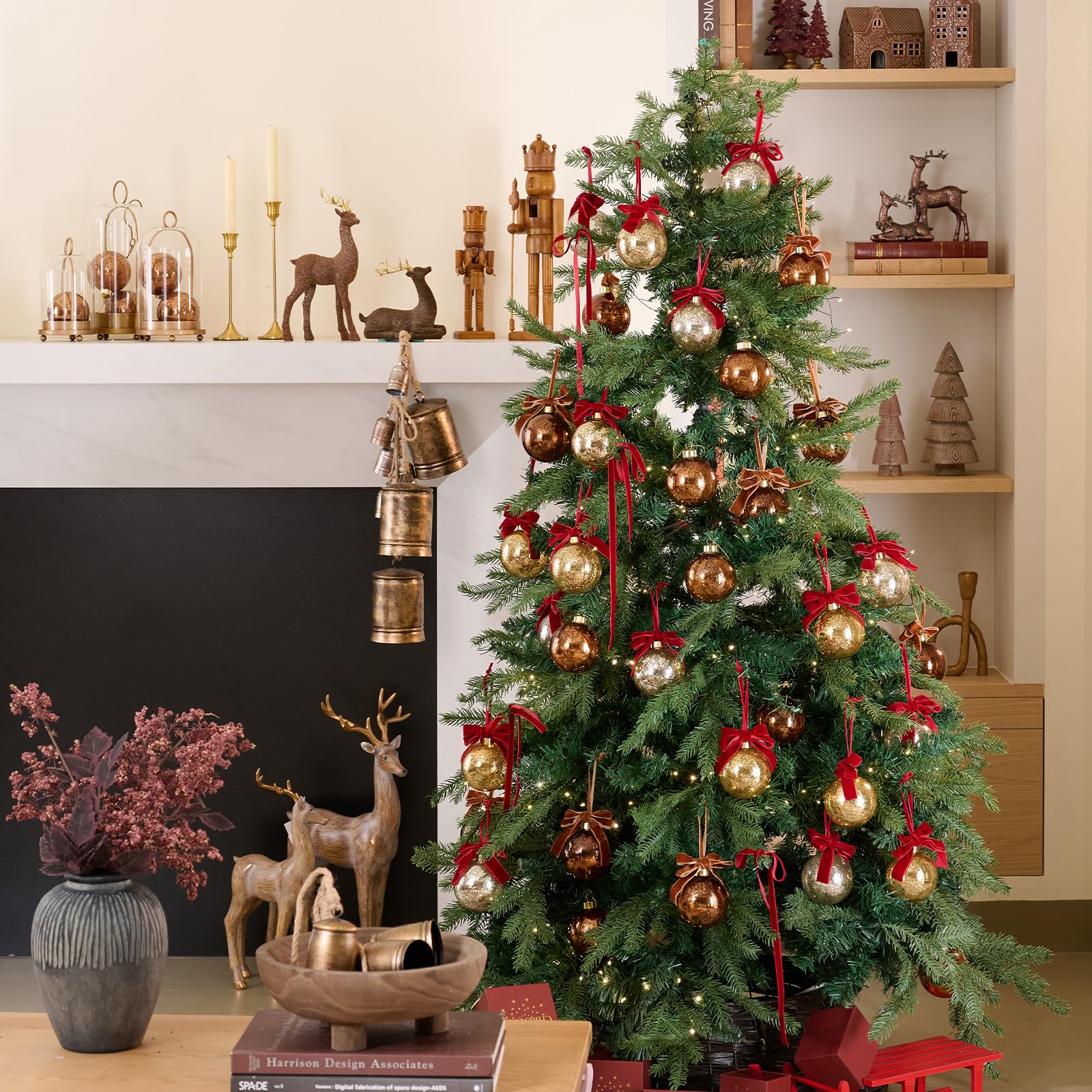 WDS WONDROUS Ornamenti a sfera di Natale, decorazione dell'arco dell'albero