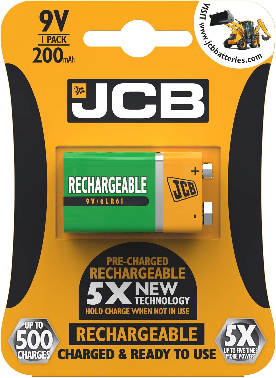 JCB 200mAh 9V Rechargeable Batteries Amazon.co.uk Electronics & Photo
