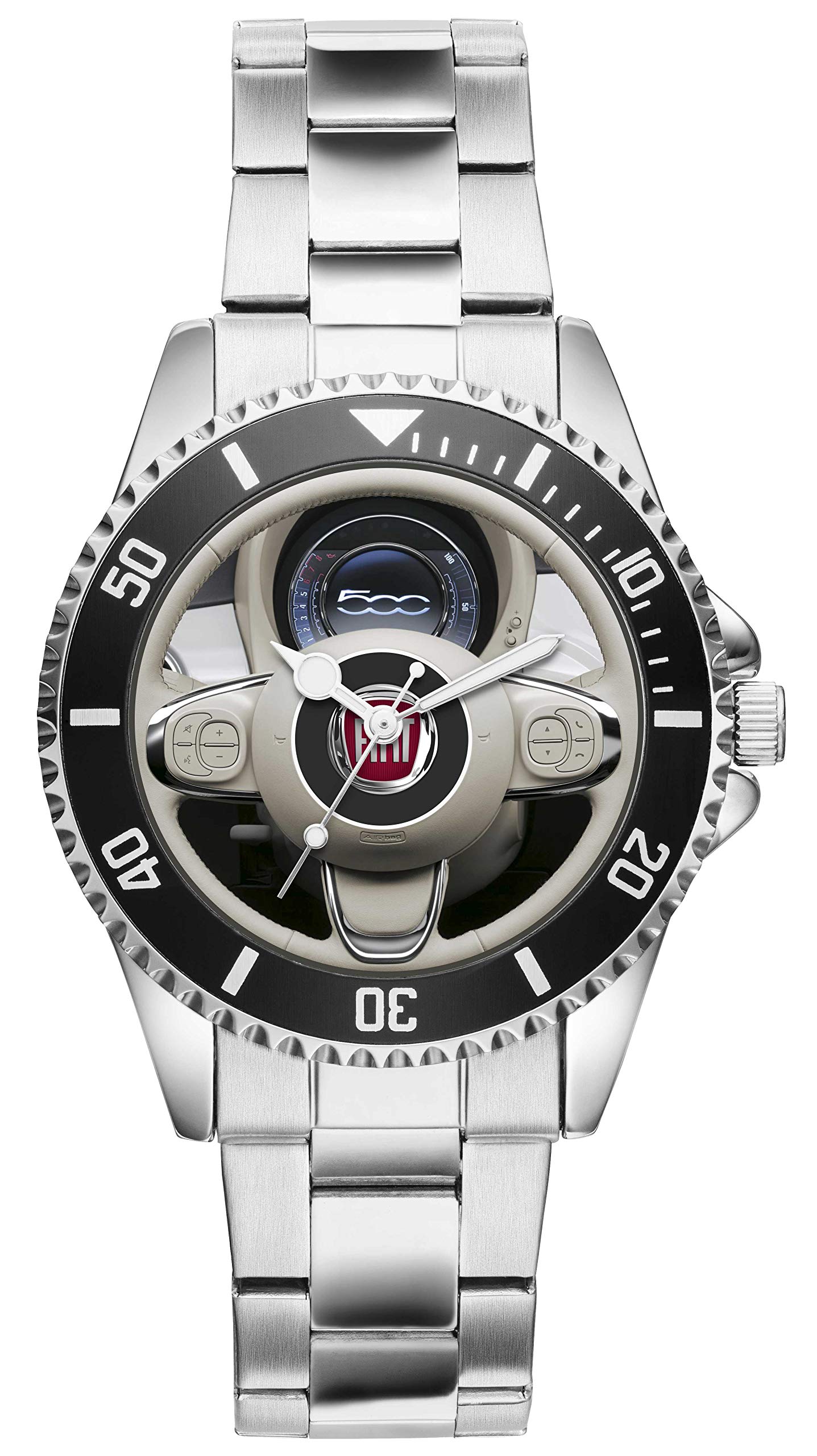 KIESENBERG Orologio Da Uomo Regalo Per Fiat 500 Fan Cockpit Tachimetro