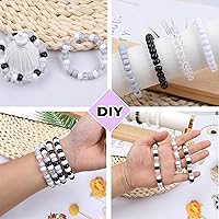 Vista 103 de Coloridas cuentas de plástico para pulseras para hacer joyas, pulseras de amistad, 0.236 x 0.354 in, multicolor para cuentas, trenzar el cabello