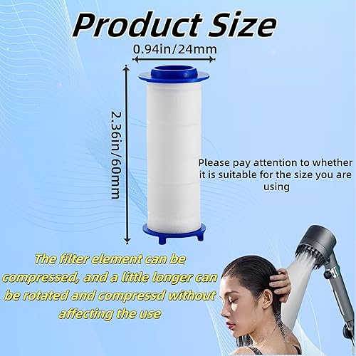 Miniatura 2 de 10 filtros de cabezal de ducha con gotas de iones, filtro de cabezal de ducha, cabezal de ducha con mano, cabezal de ducha turbo, filtros de cabezal