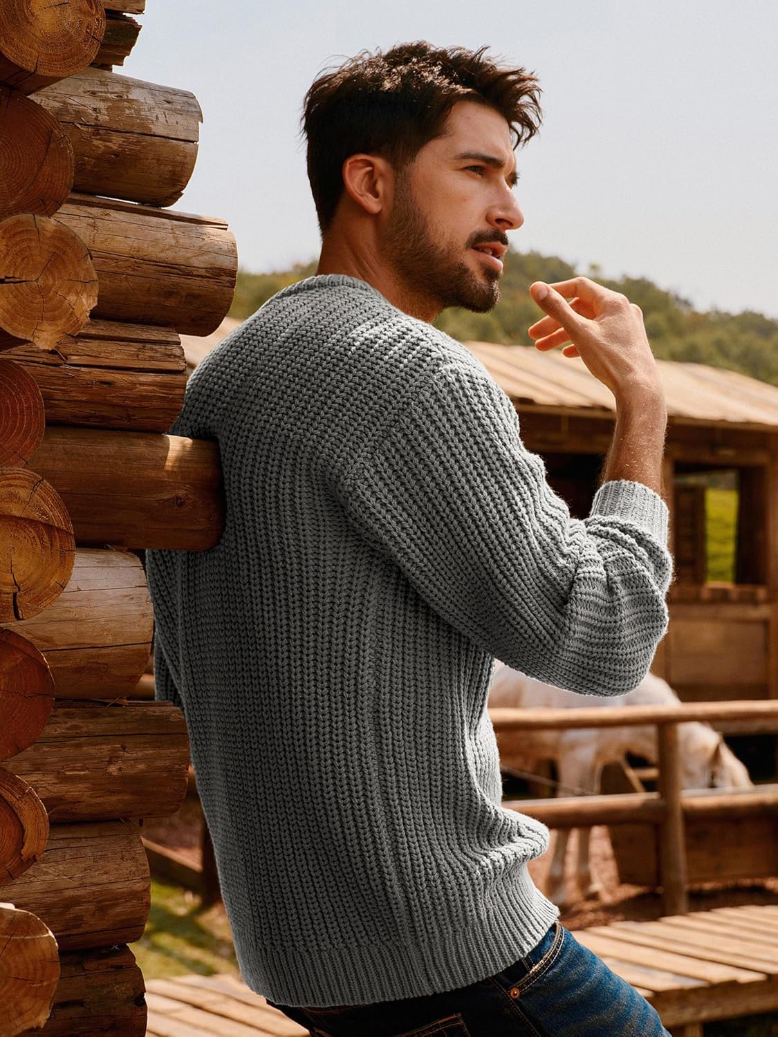 PJ PAUL JONES Mens Sweater Crewneck Knit Sweaters Casual Textured Pullover Sweater - Image 6