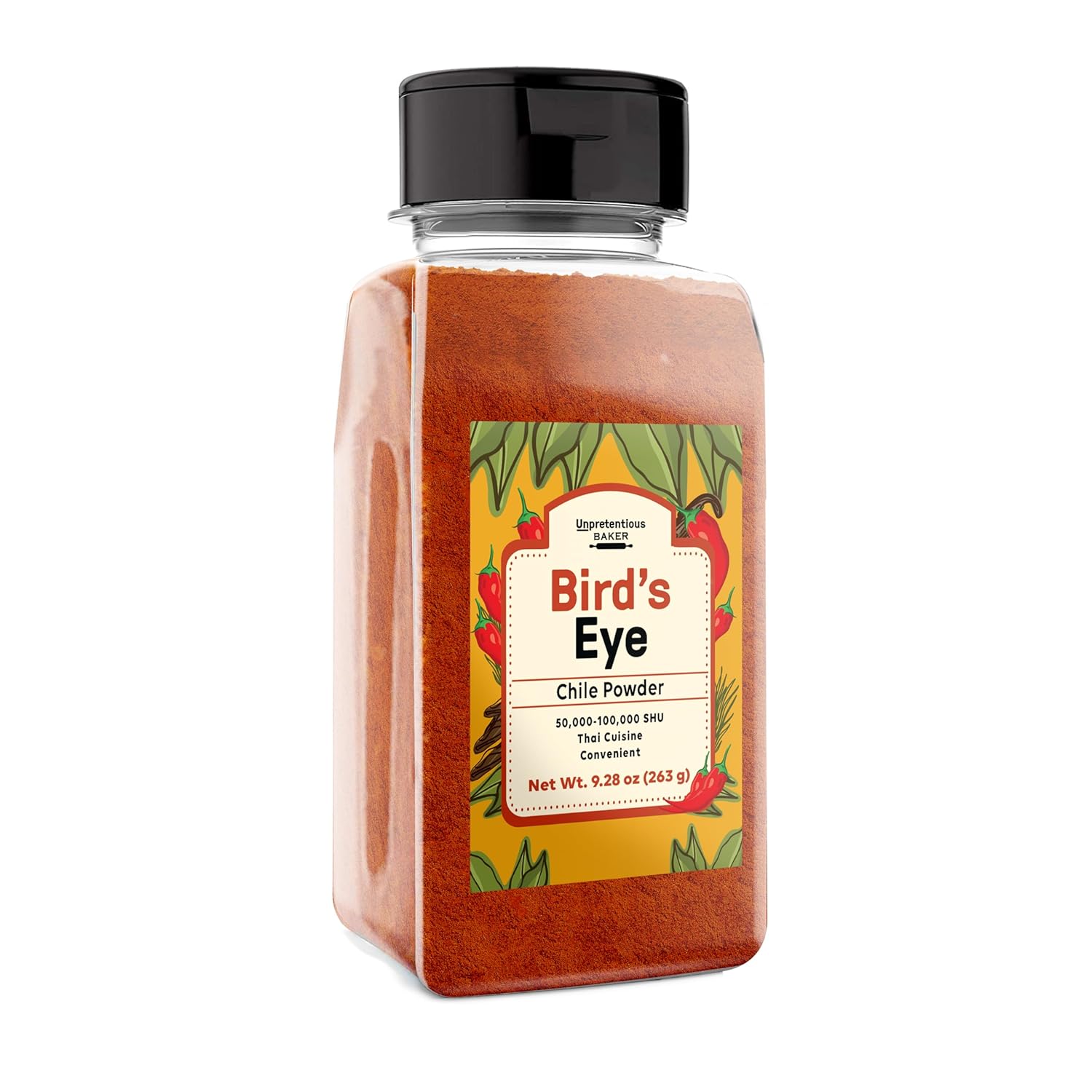 Unpretentious Bird's Eye Chile Pepper Powder, Thai Chile, 50,000-100,000 SHU, Southeast Asian Cuisine (9.28 Ounce)