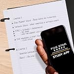 Five Star Flex Refillable Notebook + Study App, College Ruled Paper and 1 Inch TechLock Ring Binder with Pockets, Tabs and Dividers, 200 Sheet Capacity, Black (29328AA2)