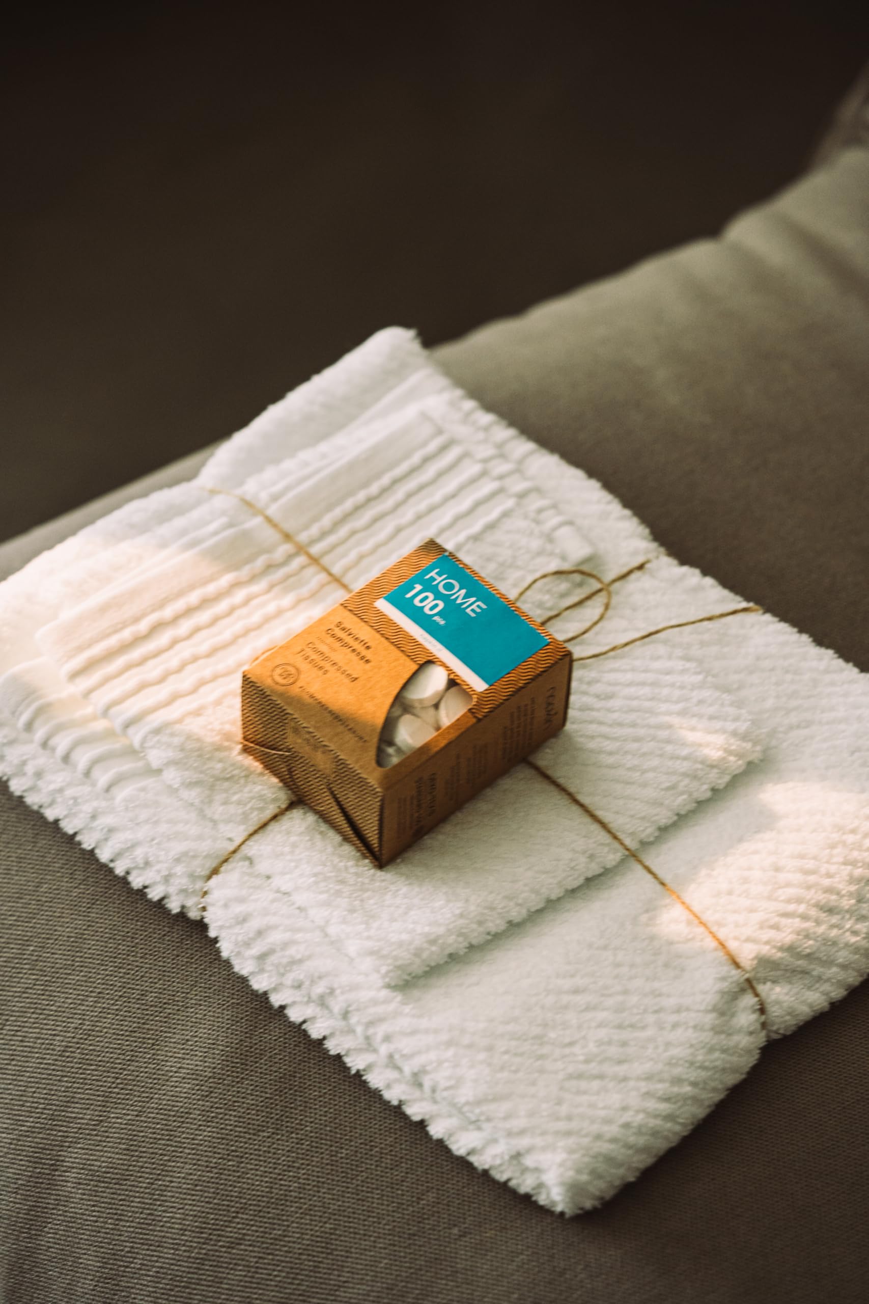 NAPKIN HOME 100 Mini Salviette Compresse Sfuse in 100% Viscosa purissima, Anallergiche e Biodegradabili - Conf. 100 pz
