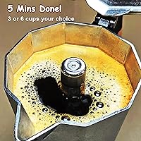 Vista 6 de Cafetera eléctrica de café expreso, cafetera italiana, olla moka eléctrica, cafetera cubana, cafeteras eléctricas portátiles con base desmontable