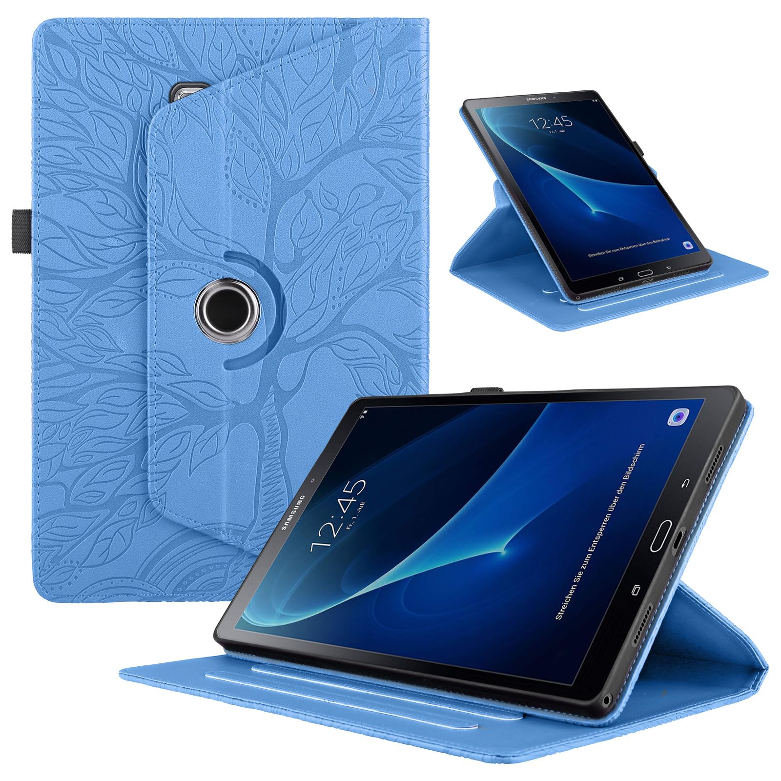 Funda para Samsung Galaxy Tab S9/ S8/ S7 11" (SM-X710/X700/T870) PU Cuero Tablets Protectora Cover 360°Carcasa Giratoria de ángulo Múltiple Stand Función Tablets Funda,Rojo Árboles — view 124