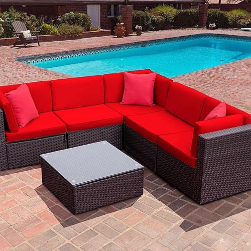 Miniatura 6 de 14 fundas de cojín de repuesto, fundas de cojín para muebles de patio, fundas de cojín de repuesto para exteriores (23.6 x 23.6 x 4.33 pulgadas,