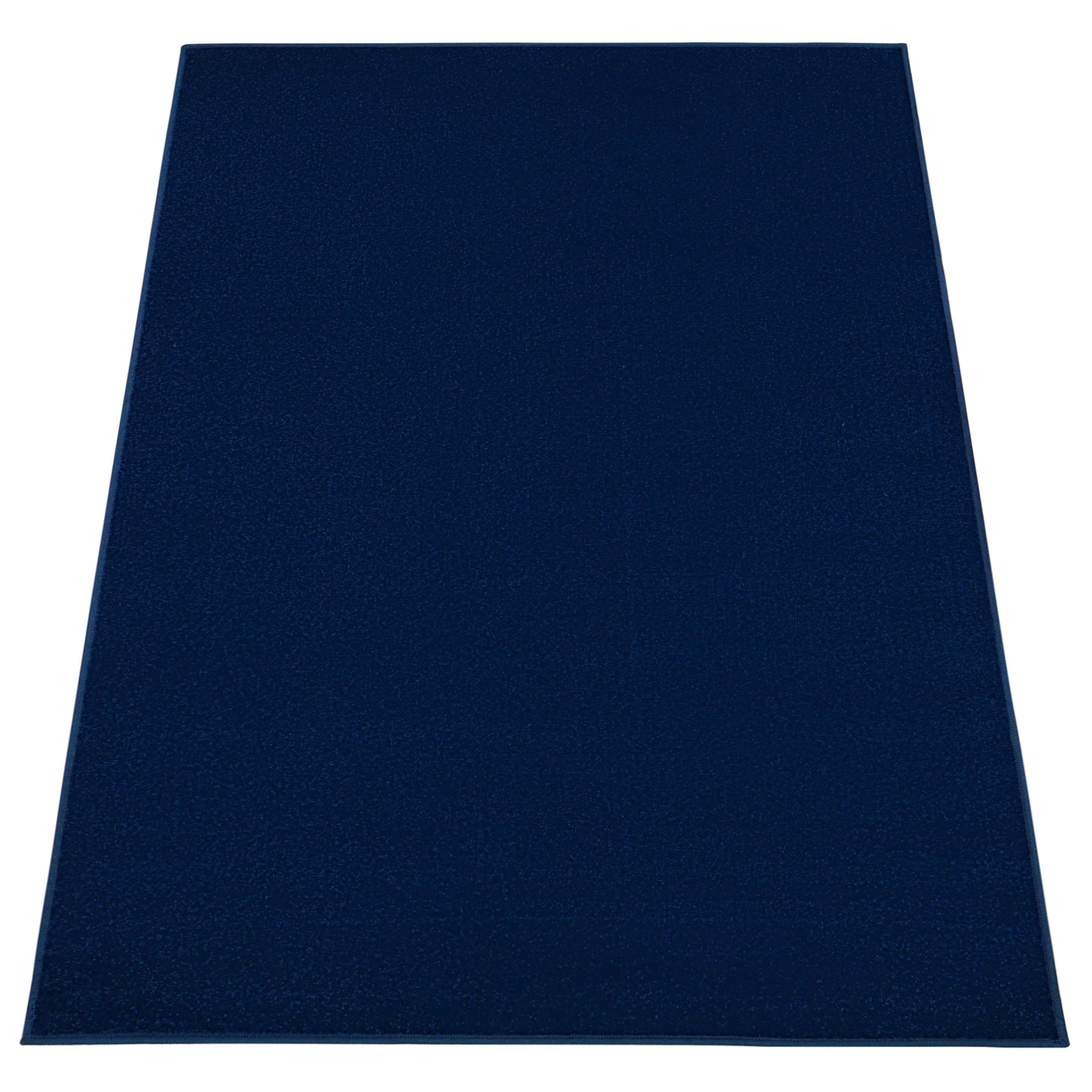TAPISO Mono Alfombra de Pelo Corto Resistente Duradero Diseño Moderno Azul Marino Alfombra Interior de Salón Habitación Dormitorio Cocina Comedor Oeko-Tex 140 x 200 cm