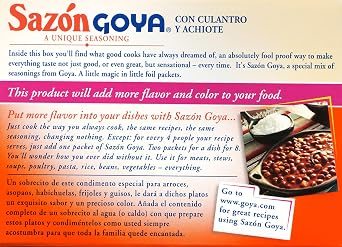 Goya Foods Sazon Seasoning with Coriander & Annatto, 1.41 Ounce