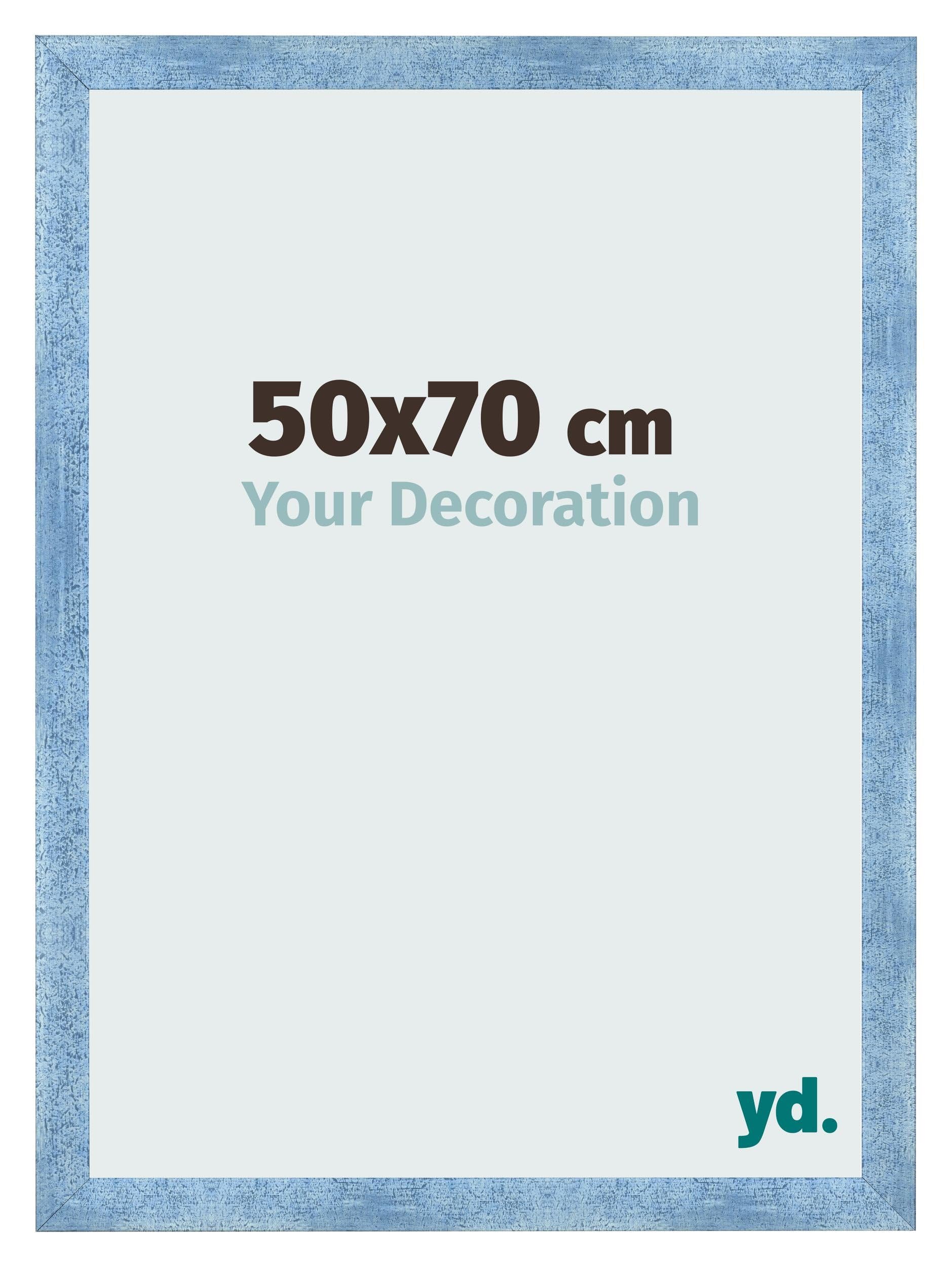 Your Decoration - Picture Frame 50x70 cm - Clear Blue Swept - Decorative Wall Frame in wood with Antireflection - Frame 50x70 - Pisa