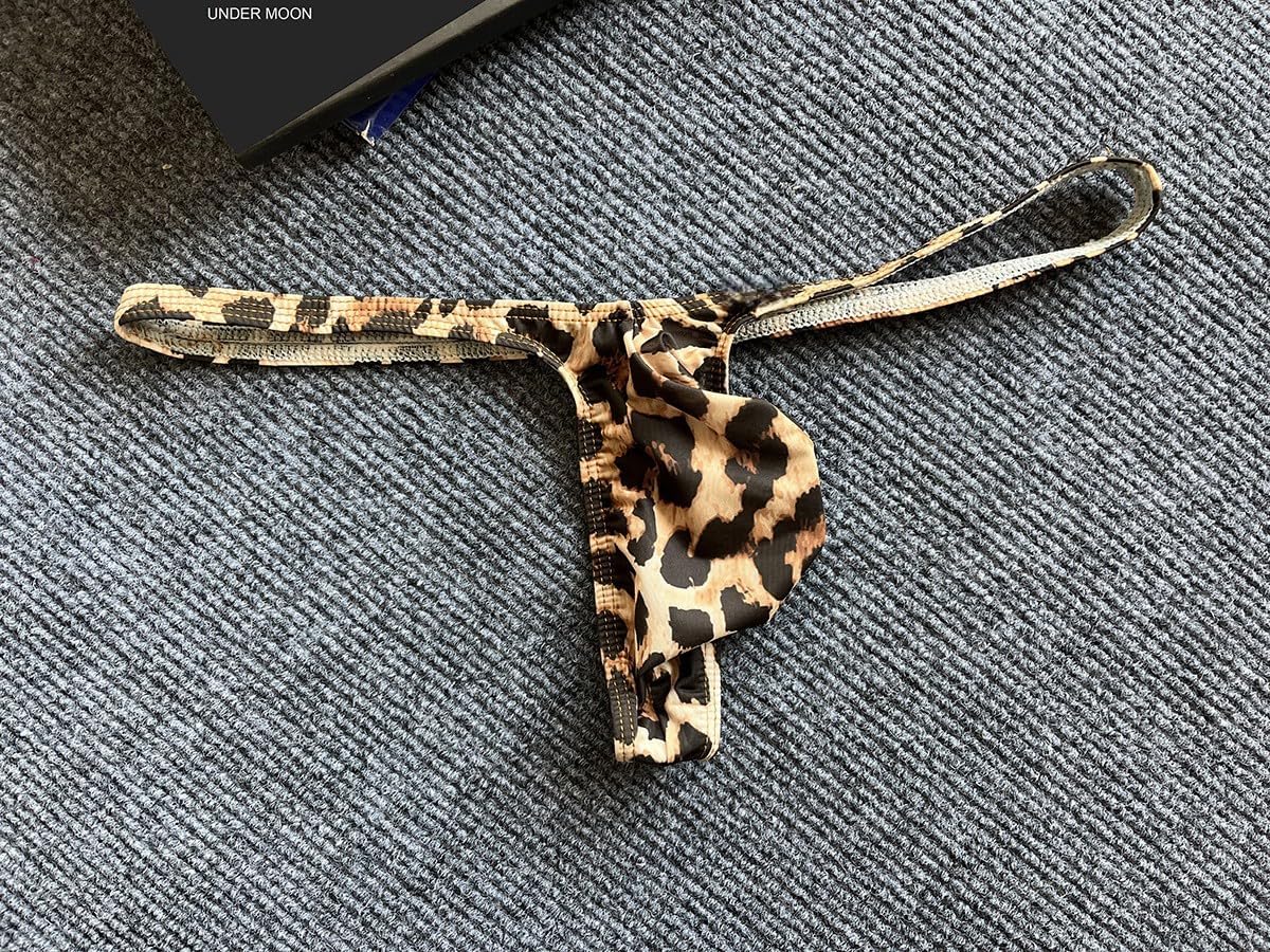 Men's Leopard Print Thong Ice Silk| Fashionable Print, Stretchy Fabric, Sexy Wild Charm