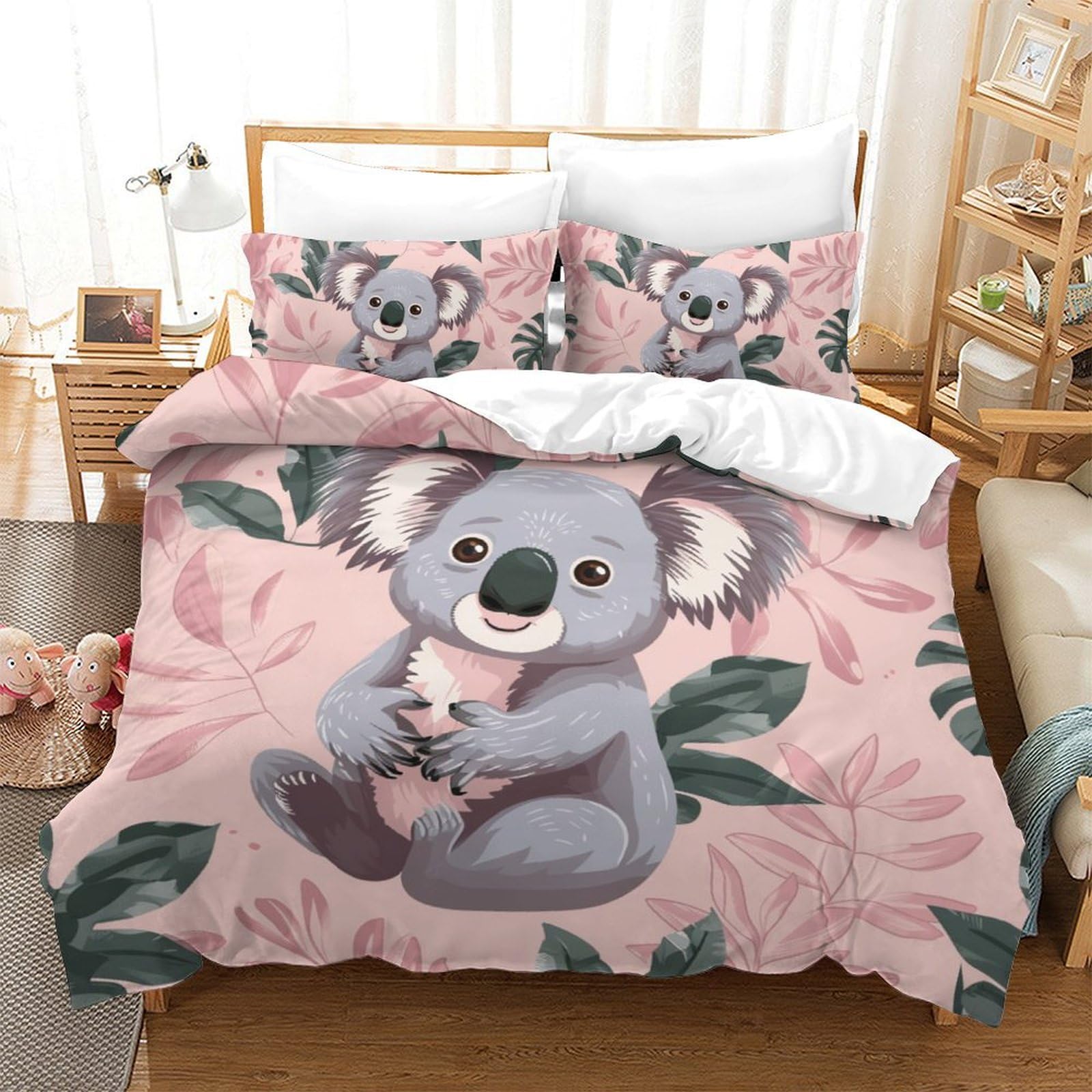 Housse de couette Koala 200x200 pour une chambre d'enfant douce