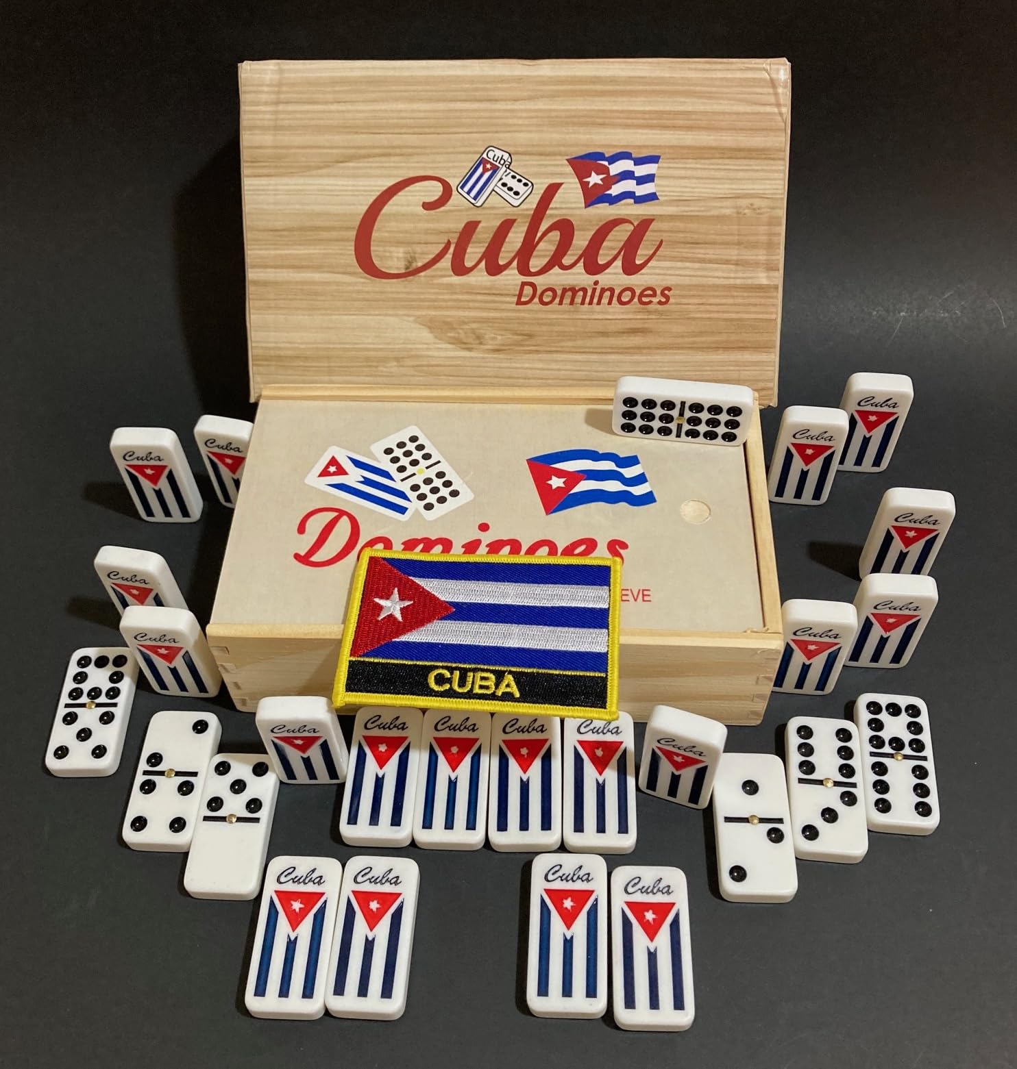 Juego de dominó cubano doble nueve con parche cubano, conexión cultural de calidad y estilo clásico de dominó cubano 4