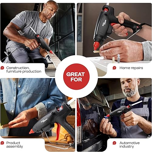 Vista 5 de IDL Packaging GG-220 Pistola de pegamento caliente industrial de 200 W de tamaño completo para barras de pegamento de 1/2 pulgada, calentamiento