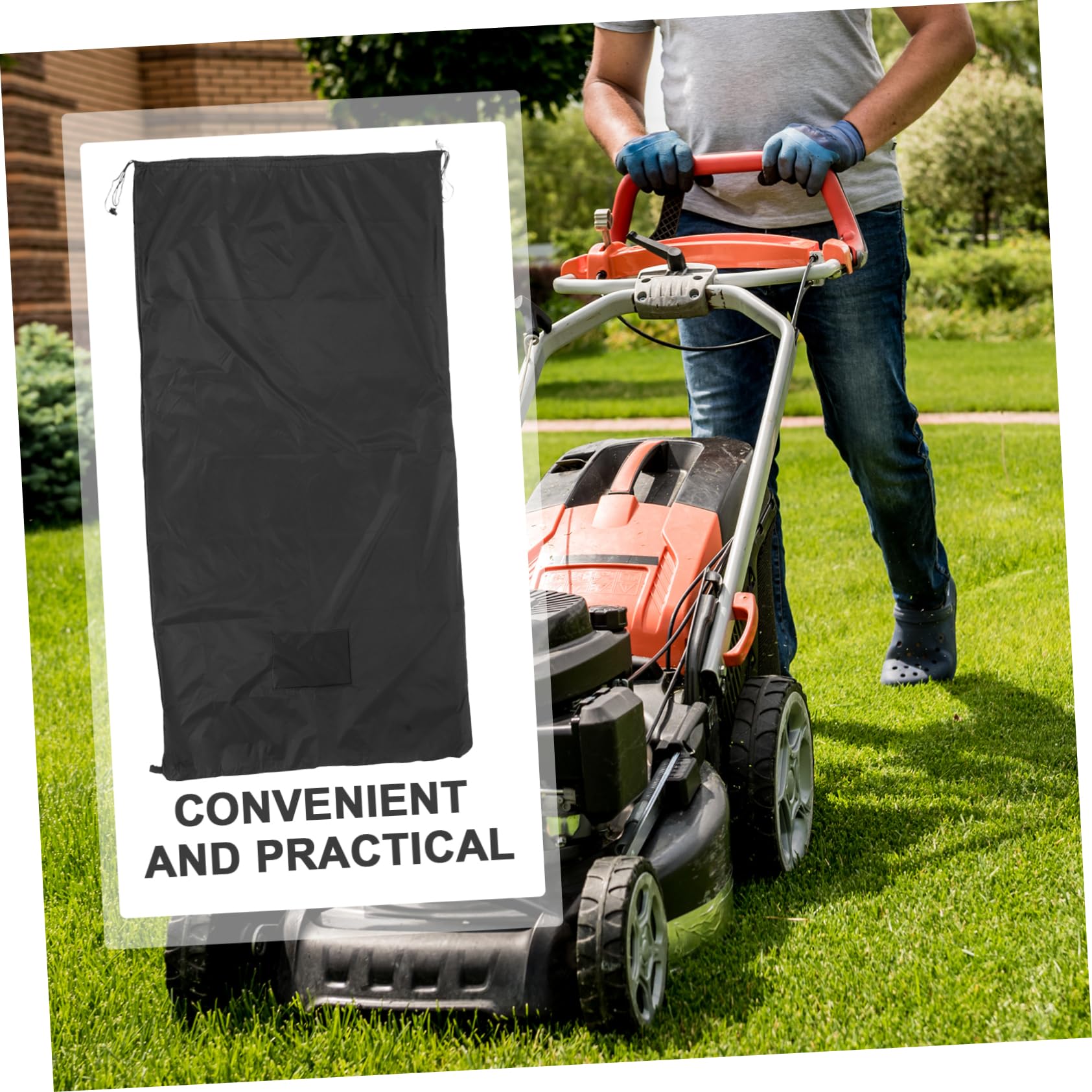 Bolsa Recolectora de Hojas para Tractor Cortacésped de Gran Capacidad | Tela Oxford 420d Negra, Ajuste, Instalación Fácil, para Césped de Jardín y Mantenimiento