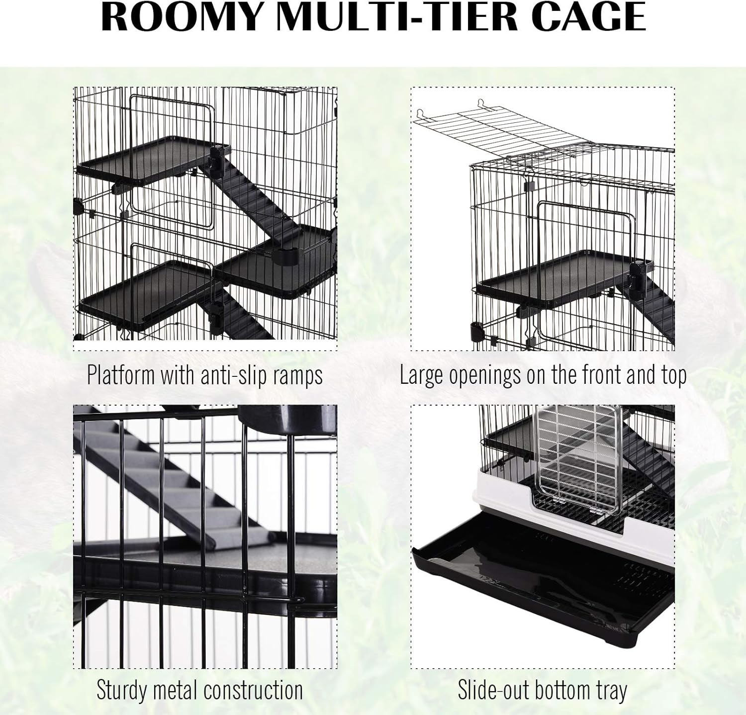 Buy PawHut 32 L 6Level Small Animal Cage Rabbit Hutch with Universal