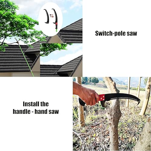 Miniatura 4 de Sierra de poda manual, sierra de podar RazorTOOTH, accesorio de sierra de corte de árbol de extensión (cabeza de sierra de poste), sierra de mano de