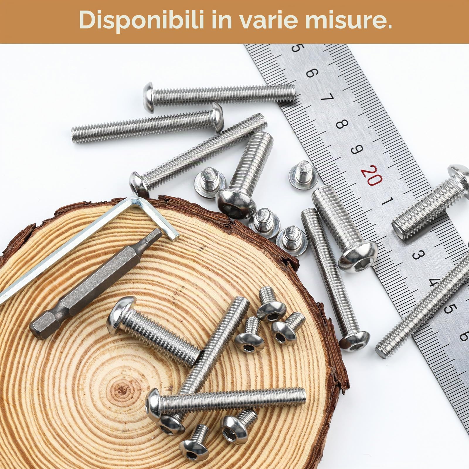 130 Pezzi Vis Btr M4 x 10 mm Viti a Testa Bombata Boulon Inox Tete Bombee per l'installazione di mobili