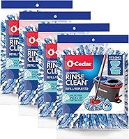 Vista 9 de O-Cedar EasyWring RinseClean - Recambio de microfibra para trapeador giratorio, 1 paquete, color azul