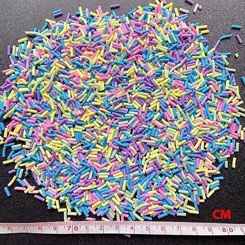 Miniatura 10 de EHOPE Gránulos falsos de polímero de 3.53 oz, chispas de resina sintética, gránulos de arcilla para resina, chispas de caramelo falso para arte