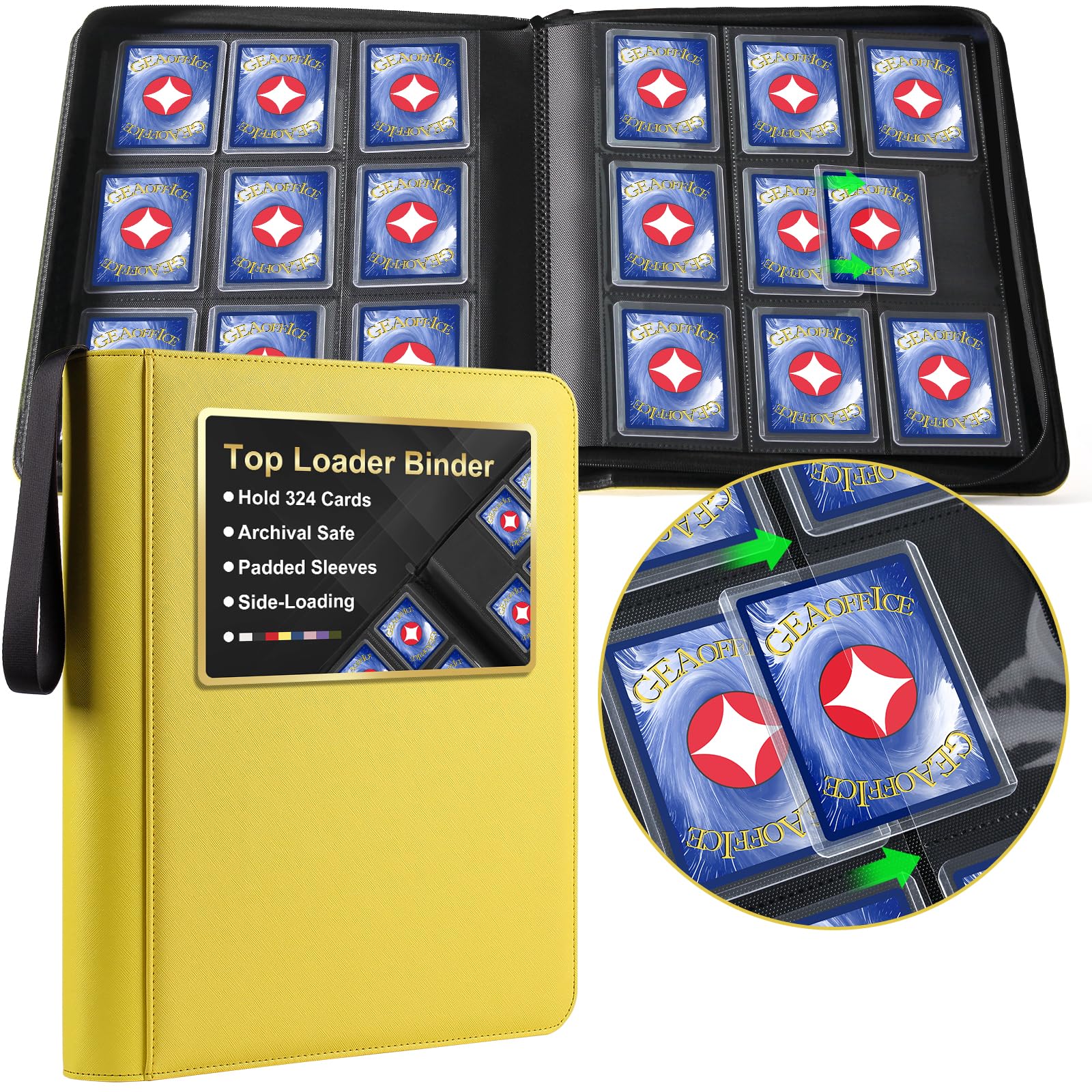 Top Loader Binder Pokemon Top Loader Binder Holds 324 Cards, Side ...