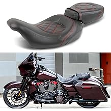 Rich Choices Low-Profile Driver Passenger Seat Pillion Set Compatible with Harley Touring Road King FLHR Street Glide FLHX Road Glide FLTRX CVO Street Glide FLHXSE Electra Glide Ultra Classic