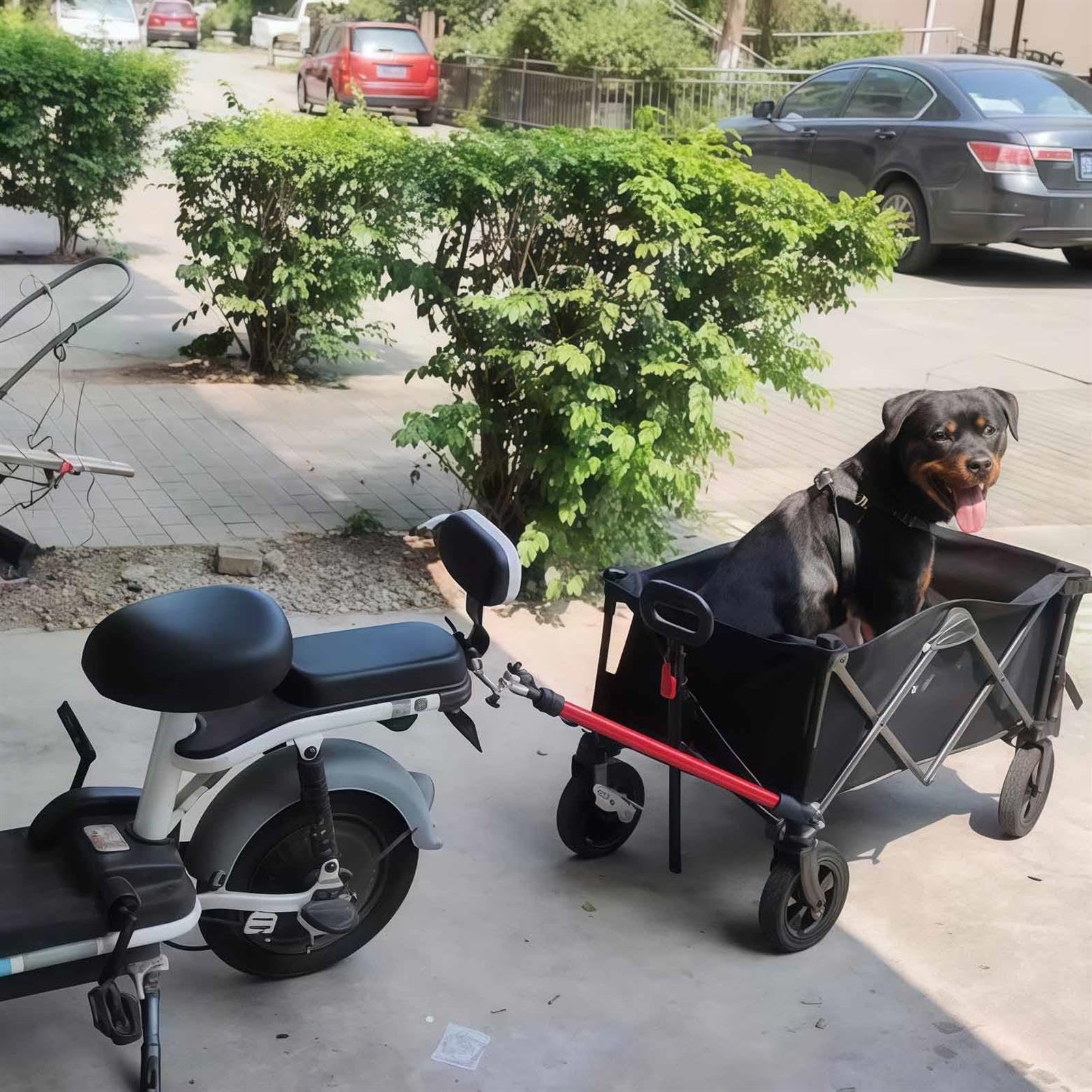 Anhängerkupplung für Fahrradanhänger für Gartenwagen und tragbaren Gebrauch, Premium-Edelstahl-Design
