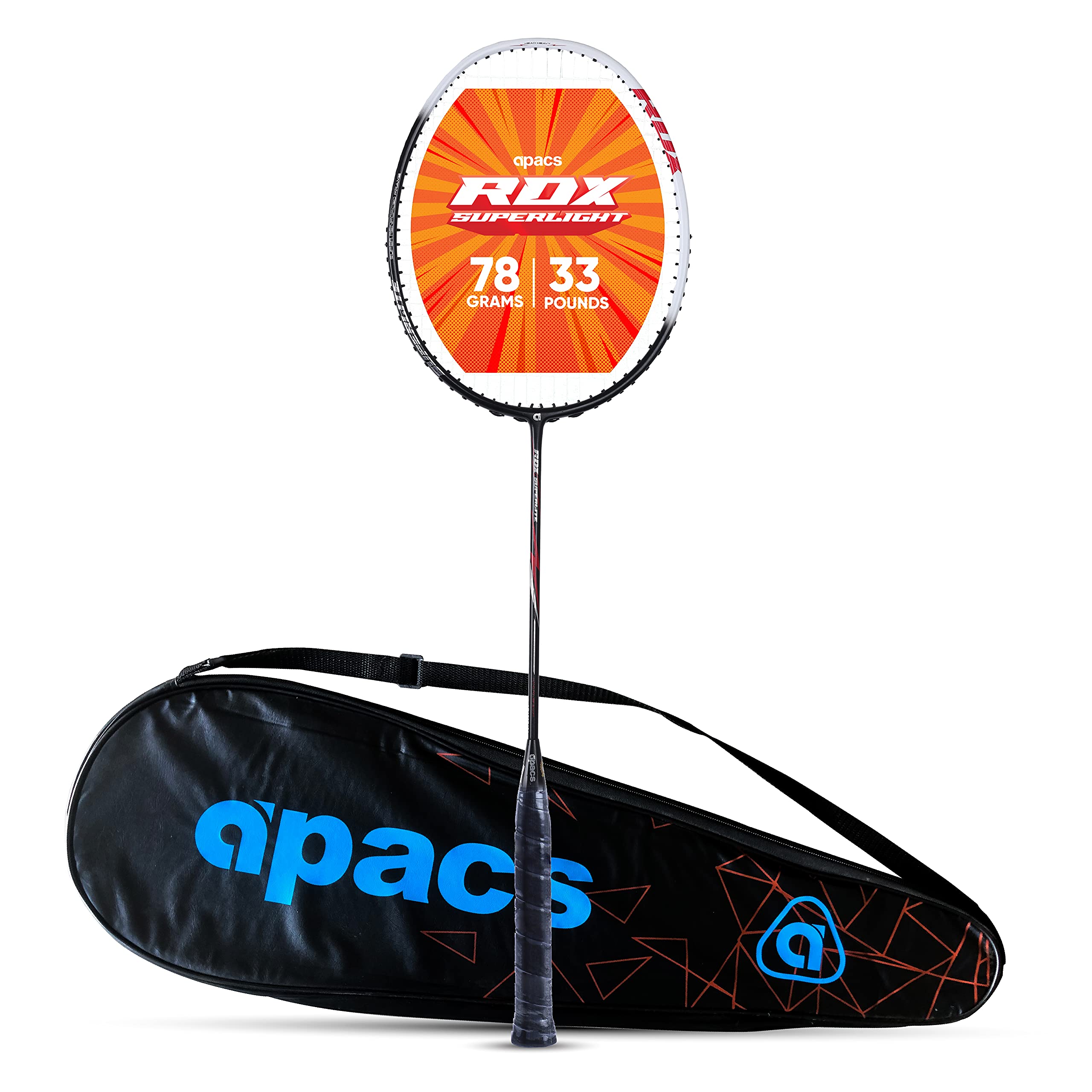 APACS RDX Superlite Unstrung Badminton Racquet with Full Cover (Black Red) (B09YCVN8BL) Amazon Price History, Amazon Price Tracker