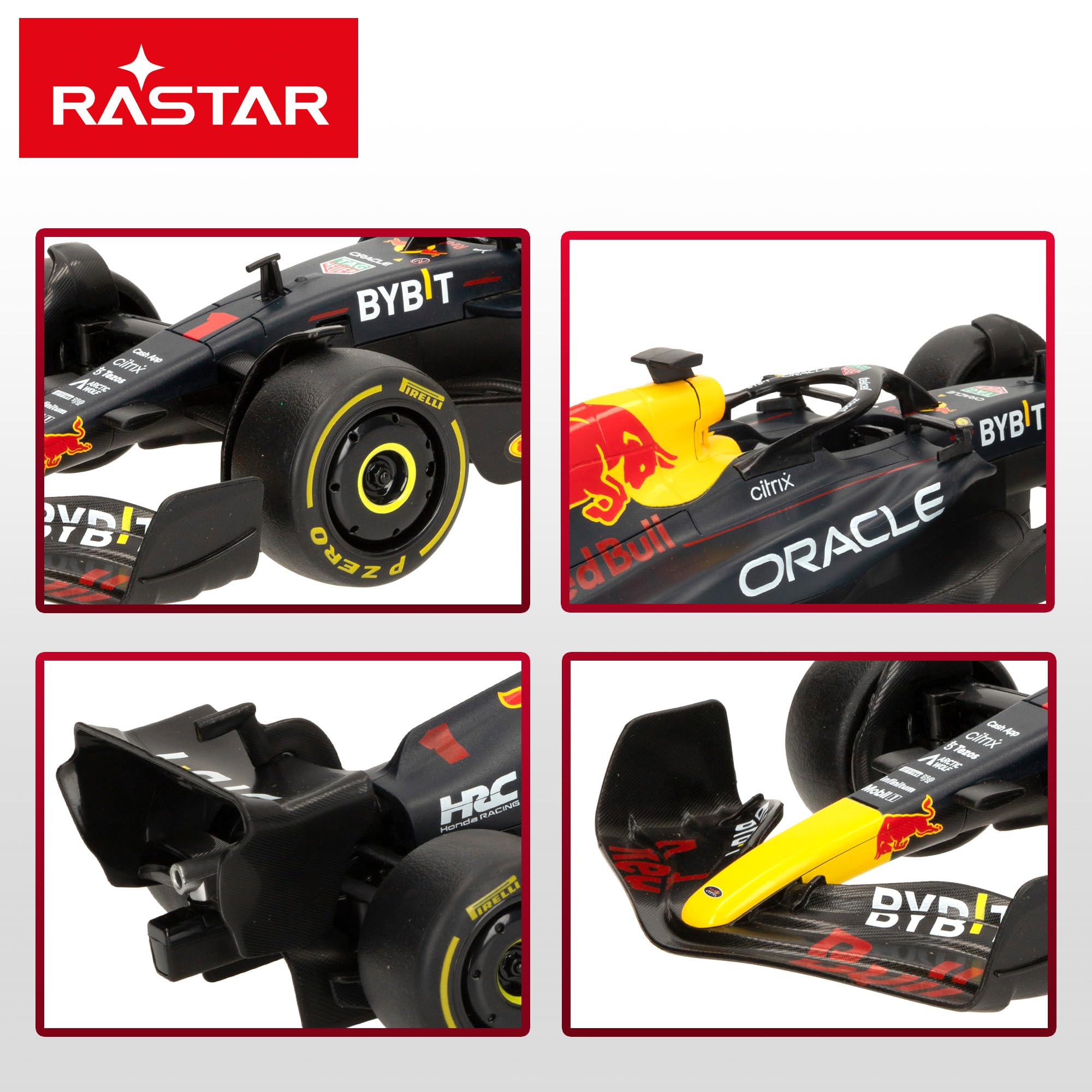 ColorBaby 41287 Rastar F1 Oracle Red Bull Racing RB18 oficjalnie licencjonowany, skala 1:18, Formuła 1, pojazd zdalnie sterowany, częstotliwość 2,4 GHz, 6 kierunków, zabawki zdalnie sterowane
