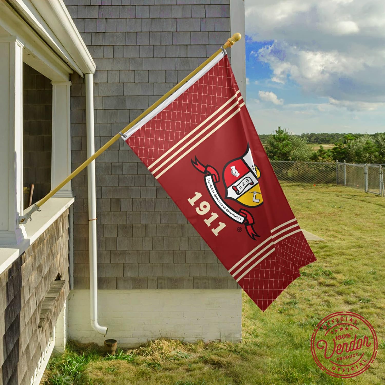 BBGreek Kappa Alpha Psi Paraphernalia - Official Vendor - 3 x 5 Feet Large Wall Hanging Flag Banner - Crest