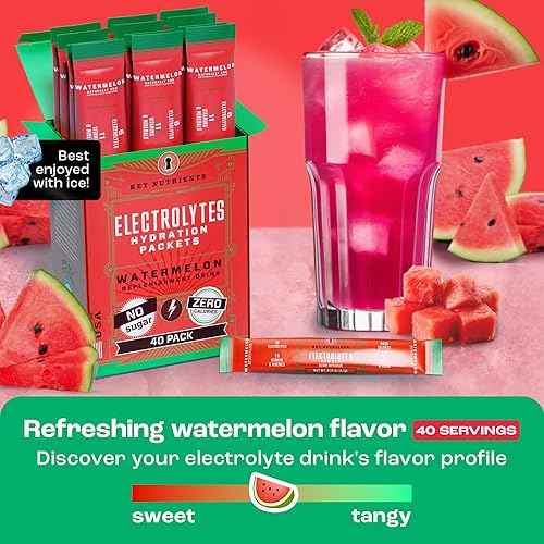 Miniatura 76 de KEY NUTRIENTS Paquete de 20 paquetes de electrolitos en polvo, sin azúcar, limonada refrescante, paquetes de hidratación con polvo de electrolitos