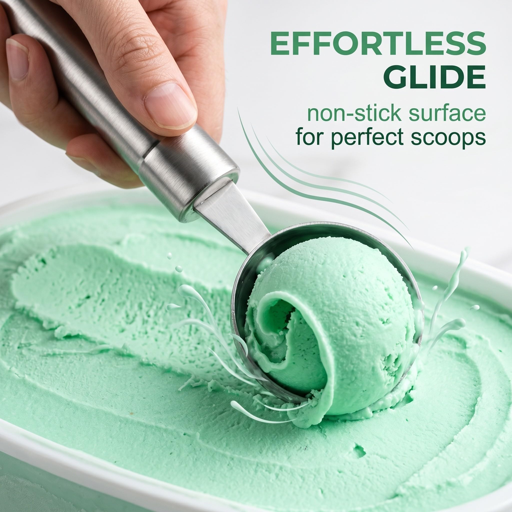 Cucchiaio Gelato a Doppia Testa per Palline e Frutta, Professionale