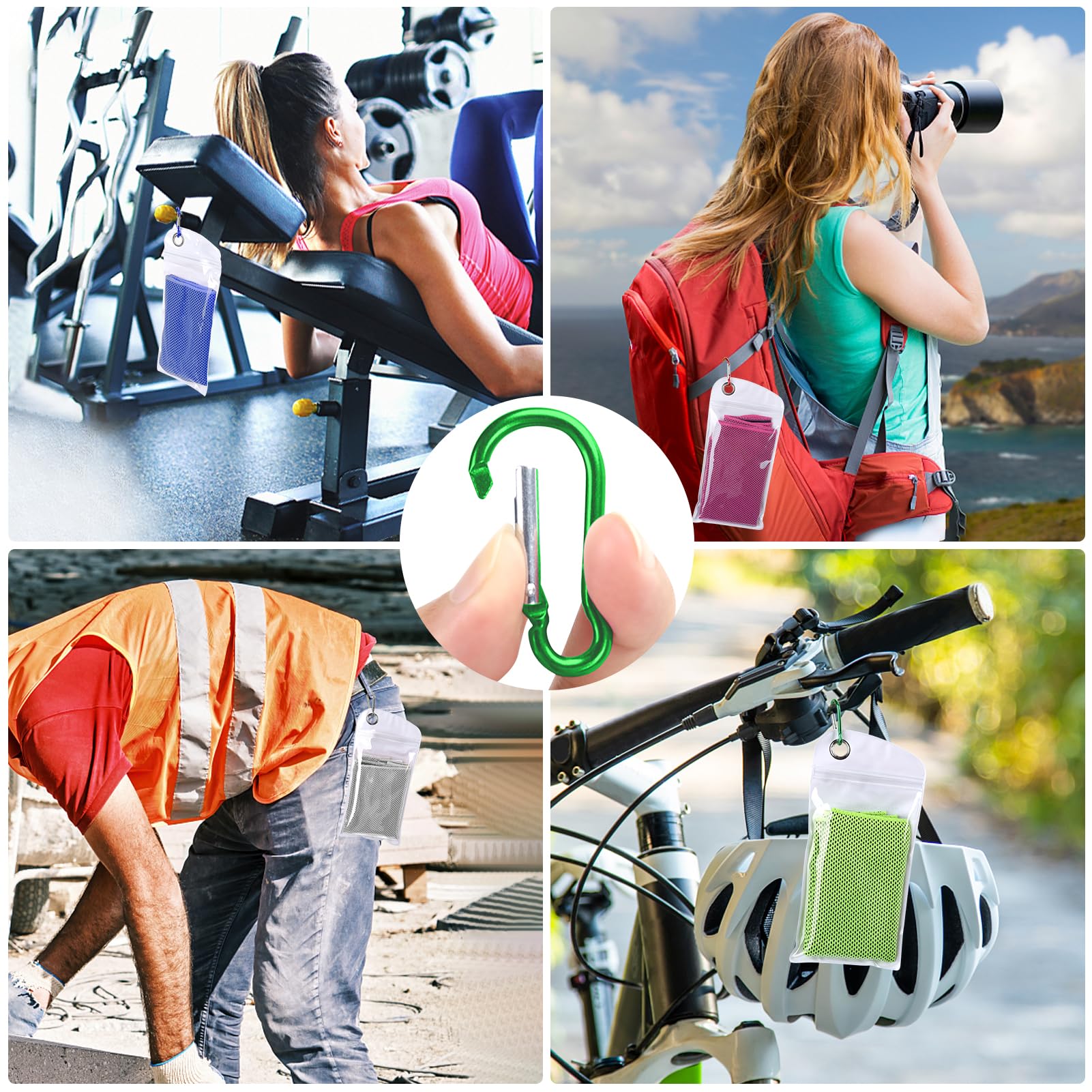 Serviettes Rafraîchissantes Sukeen X4 - Pour Sport, Yoga, Randonnée - Réutilisables Et Respirantes