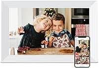 Pastigio Frameo WiFi Digital Picture Frame, 10.1 Inch 1280 * 800IPS Touch Screen Digital Photo Frame, 16GB Memory, Auto-Rotate, Share Moments Instantly, Gift for Friends, Family, White