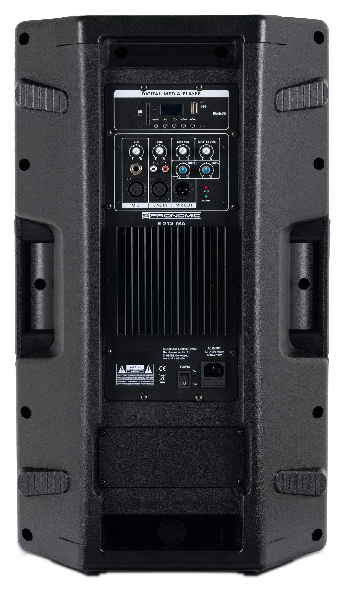 Pronomic Powerstage Economy 1812 2.1 - aktives PA-Set mit 1x 18-Subwoofer und 2X 12-Satelliten - 540 Watt Gesamtleistung (RMS) - inklusive Lautsprecherstative