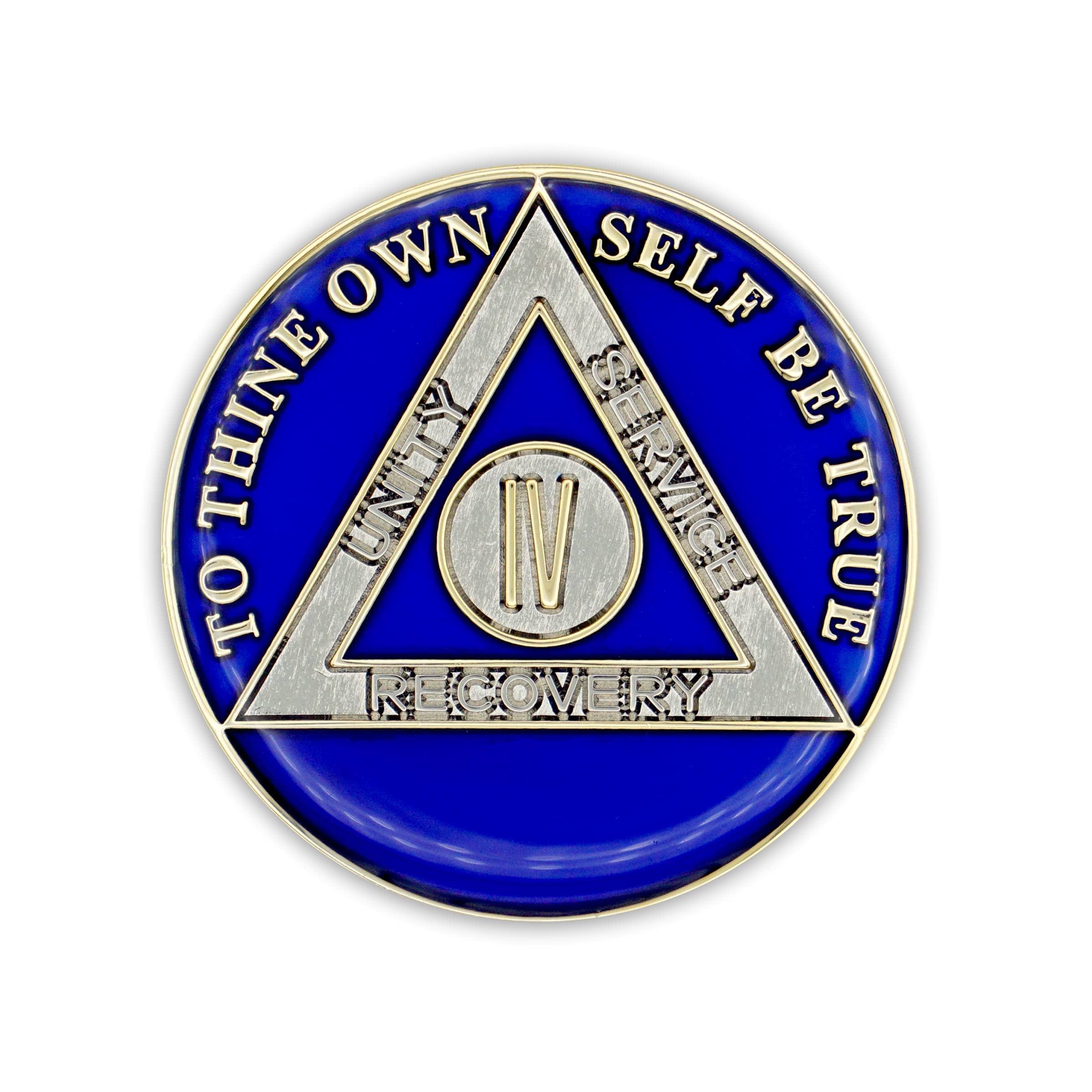 4年 節酒コイン | グリッタートライプレート AAチップ | 復旧記念トークン (アクア) タイ