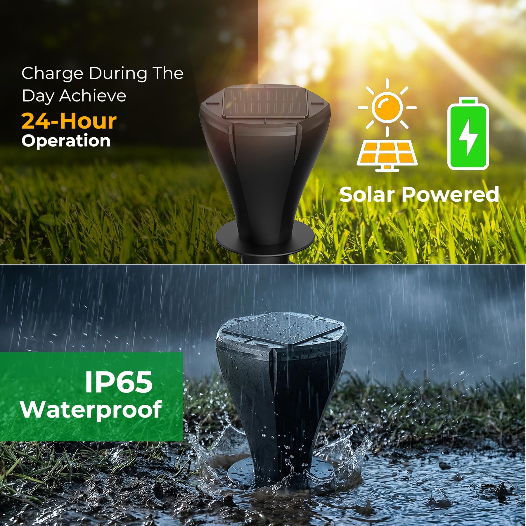 Repellente per talpe ad energia solare per prati, confezione da 8 pezzi, repellente per arvicole ad ultrasuoni per esterni, impermeabile IP 65, deterrente per talpe ad ultrasuoni per sbarazzarsi di