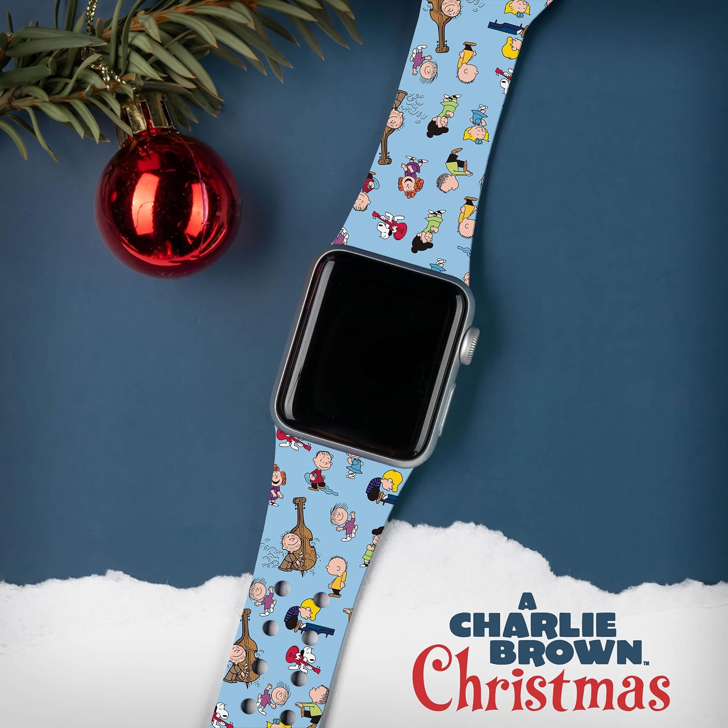 Peanuts Charlie Brown Christmas HD Watch Band Compatible with Apple Watch