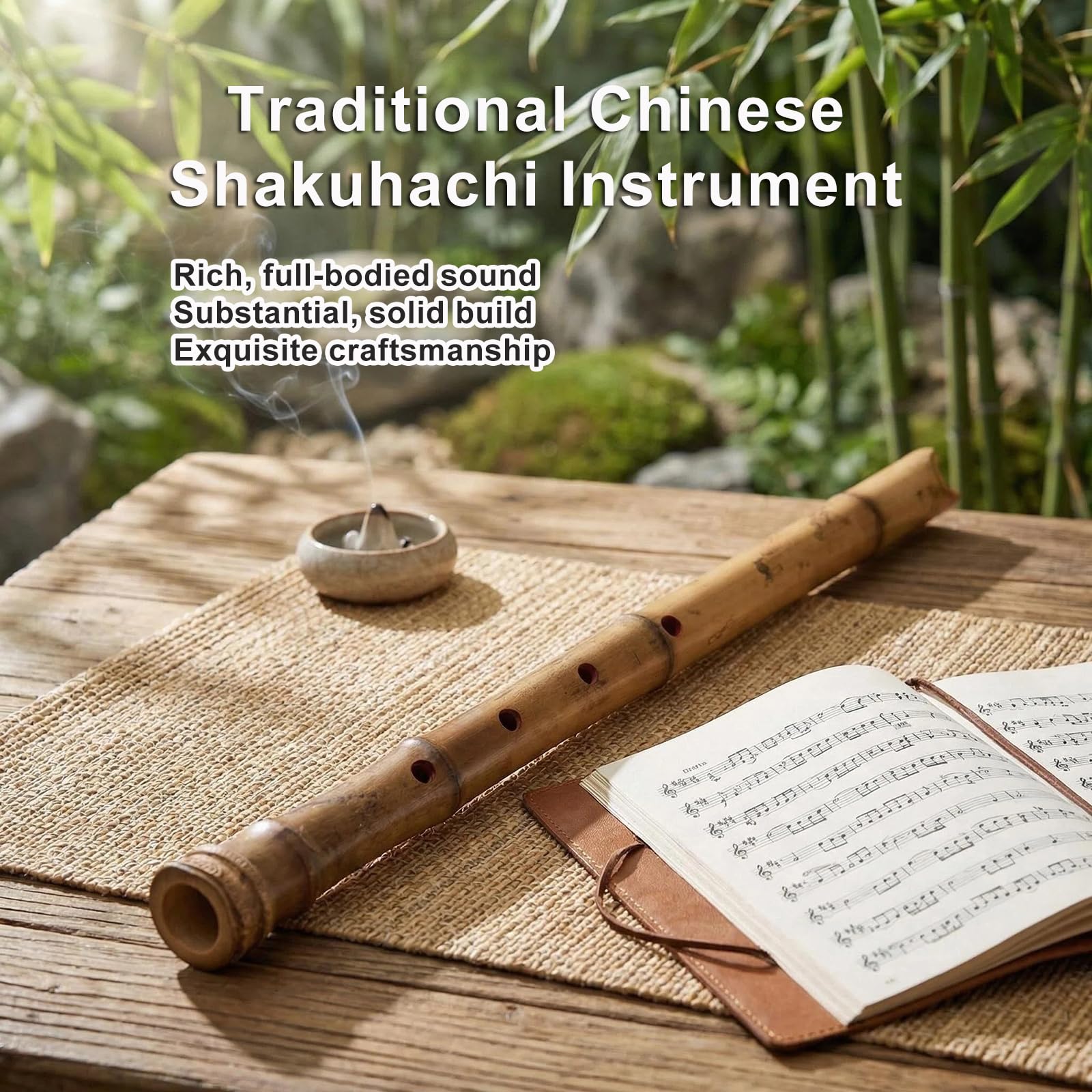 Shakuhachi-Flöte Für Anfänger, Japanische Bambusflöte, Meditationsinstrument, Zen-Flöte, Authentische Bambusflöte Für Meditation, Traditionelle Musik, Interpret Black