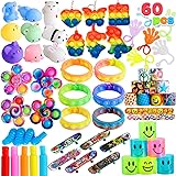 JOYIN 60 Pcs Party Favors for Kids, Popular Fidget Toys Pack, Goodie Bags Fillers for Kids Birthday Party, Prizes in Bulk for School, Pinata Stuffers, Classroom Prizes, Treasure Box Toys