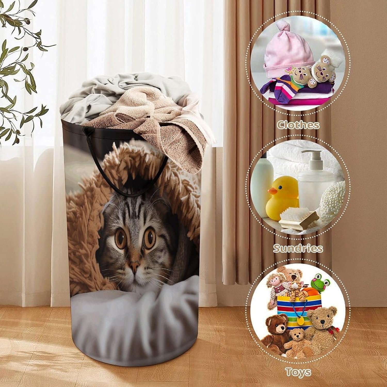 Dirty Clothes Basket Extra Large 110l Open Top Laundry Hamper With Portable Carry Handles, Foldable Waterproof Clothes Basket Spacious Laundry Bag For Bedroom Bathroom Laundry Room Dorm