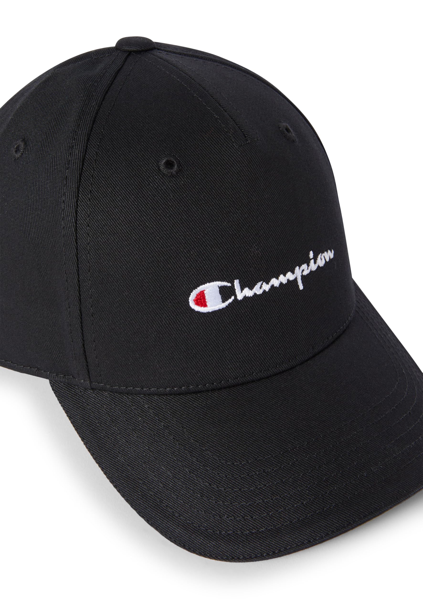 Champion Icons Accessories Junior Caps - 802421 Tkana Bawełna Twill Small Script Logo Czapka Baseball, Czarny, Jeden rozmiar Unisex - Dzieci SS24, Czarny, rozmiar uniwersalny