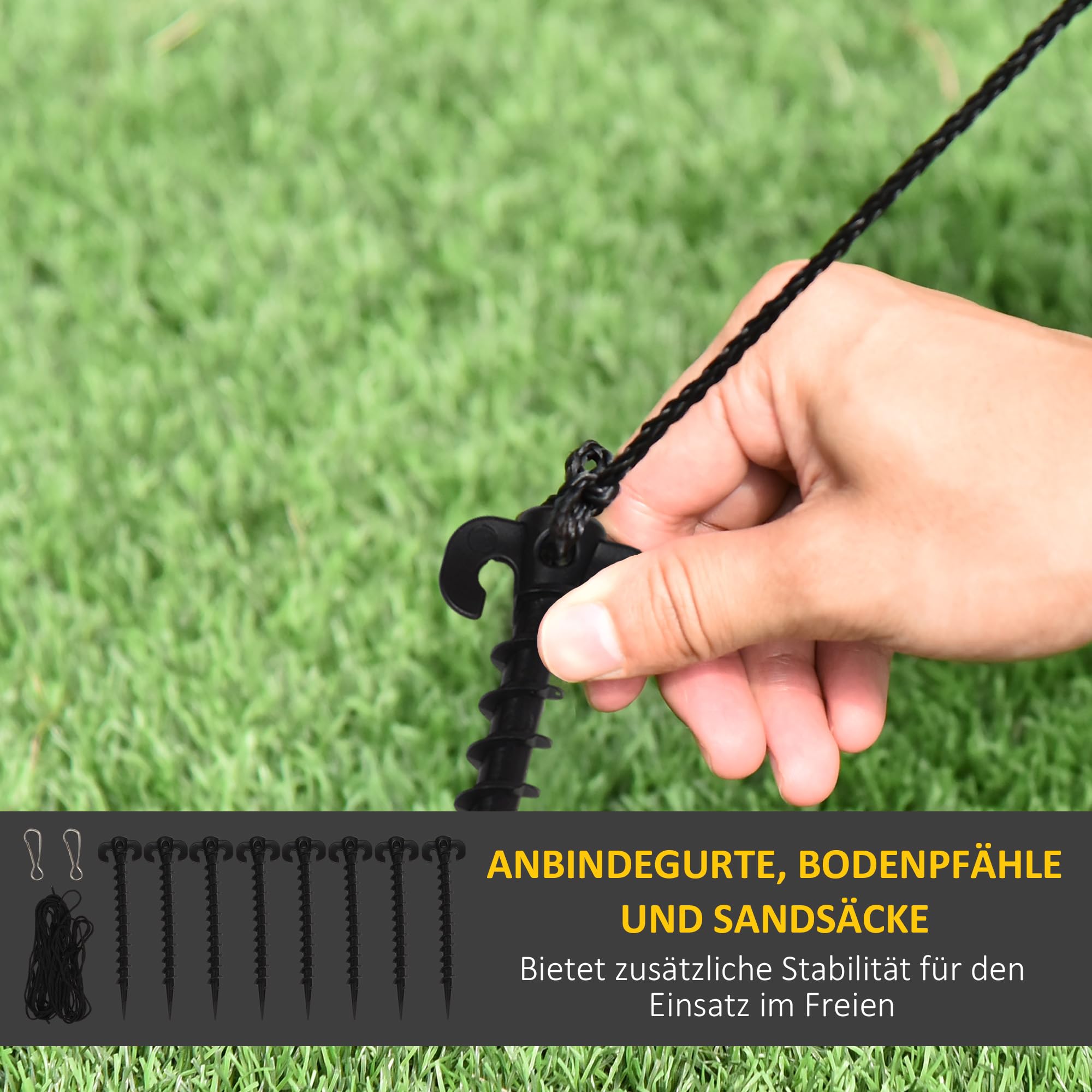 Outsunny Aufblasbar Weihnachtsdeko 2,4 m Schneemann mit LED-Beleuchtung