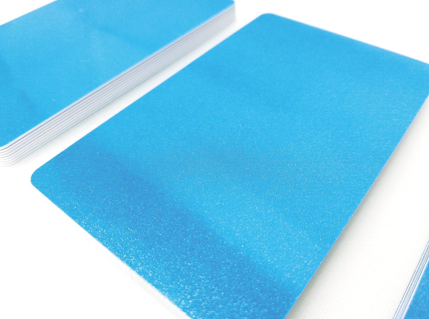 500 Premium Plastikkarten/PVC Karten Blau Metallic, 5-500 Stück, Rohlinge, blanko, Kartendrucker, NEU! (500)